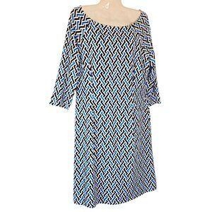 J Mclaughlin Sophia Dress Catalina Cloth Stretch Lightly Fitted Career Large